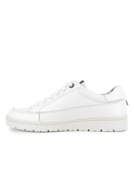 Zapato cordones piel tipo sport suela cosida hombre blanco