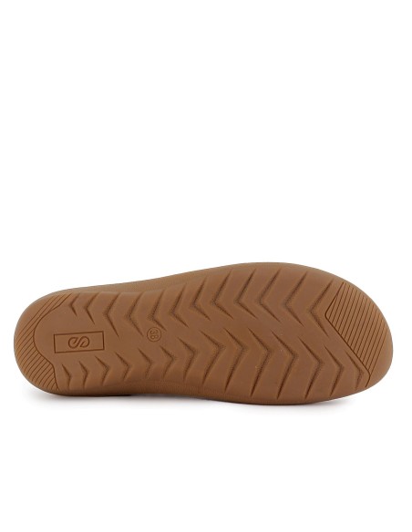 Zapato correa piel picados diseño velcro cuña media mujer blanco