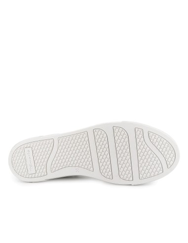 Deportiva textil cordones pedreria y filo metal mujer blanco