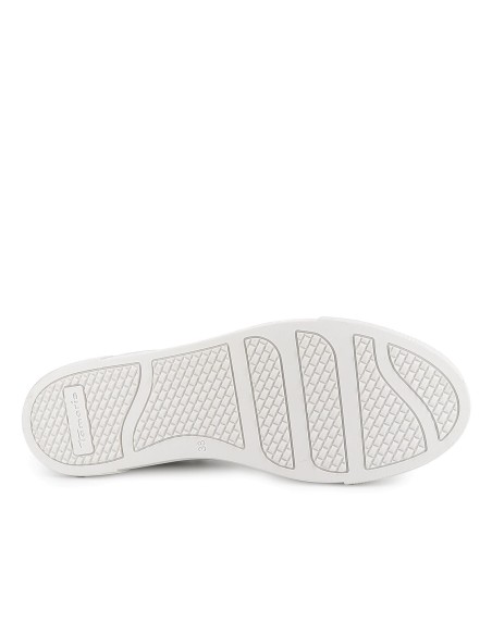 Deportiva textil cordones pedreria y filo metal mujer blanco