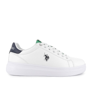 Deportiva tenis bandera trasera y suela volumen hombre blanco