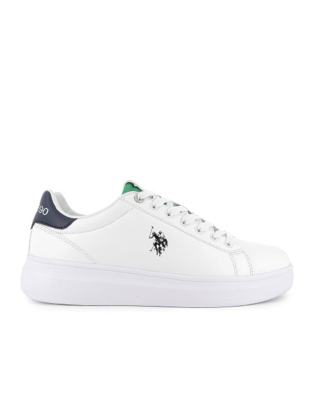 Deportiva tenis bandera trasera y suela volumen hombre blanco