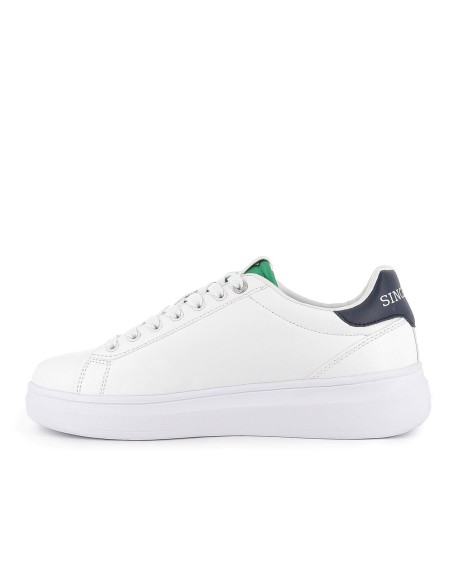 Deportiva tenis bandera trasera y suela volumen hombre blanco