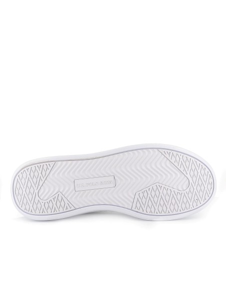 Deportiva tenis bandera trasera y suela volumen hombre blanco