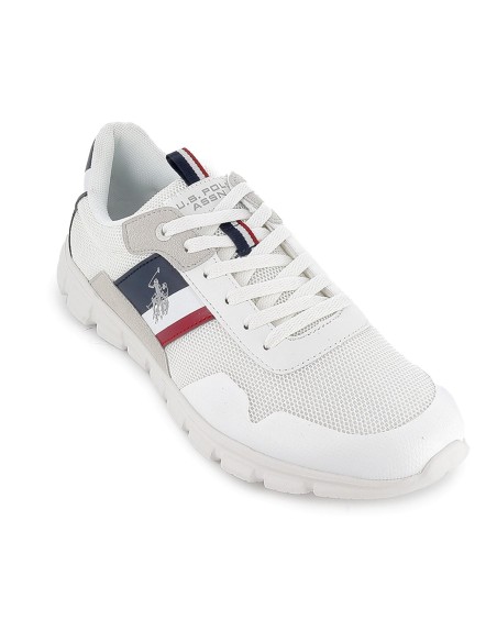 Deportivos napa y nylon cordones suela dentada hombre blanco