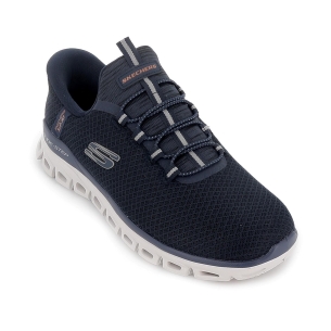 Deportivas veganas con cordones elasticos slip-Ins hombre azul 2