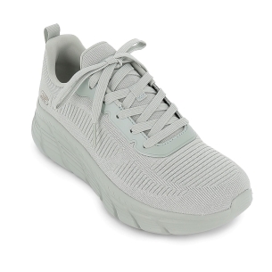 Sneakers cordones mujer malla knit verde 2