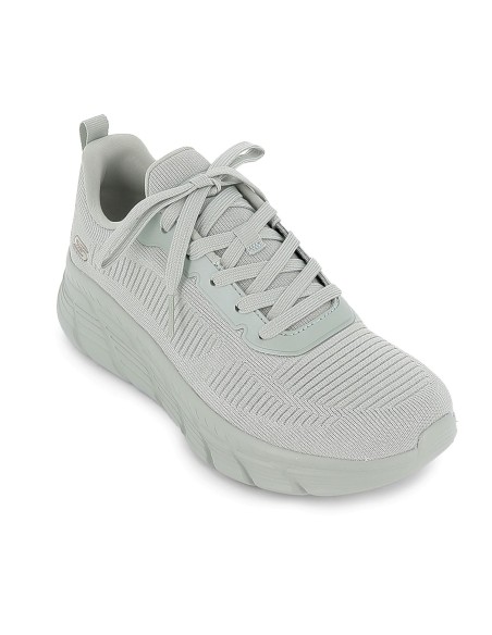 Sneakers cordones mujer malla knit verde