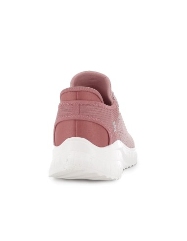 Deportivas textil Slip-ins con cordones elasticos Memory Foam mujer rosa
