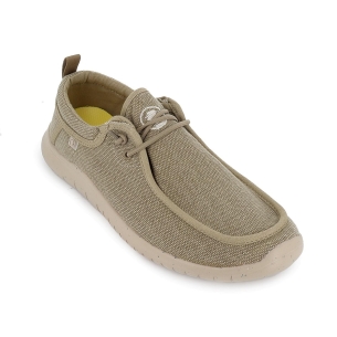 Zapato elastico wallabi textil y ligero hombre taupe 2