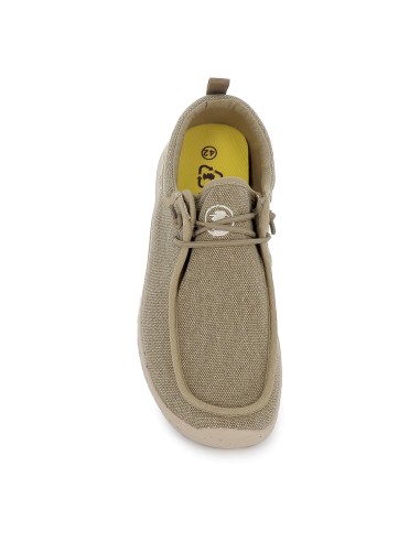 Zapato elastico wallabi textil y ligero hombre taupe