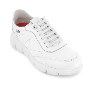 Deportivo piel con costuras y tecnologia para calce mujer blanco 2