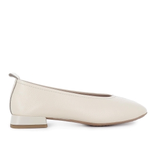 Bailarina piel grabados suave y tacon bajo 2cm mujer blanco