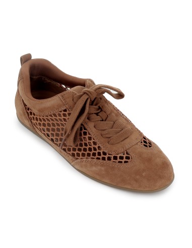 Deportivo piel serraje rejilla plano mujer cuero