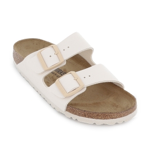 Sandalia abierta dos hebilla y suela EVA mujer blanco 2