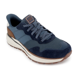 Deportivas piel Slip-Ins y Memory Foam hombre azul 2