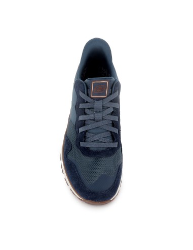Deportivas piel Slip-Ins y Memory Foam hombre azul