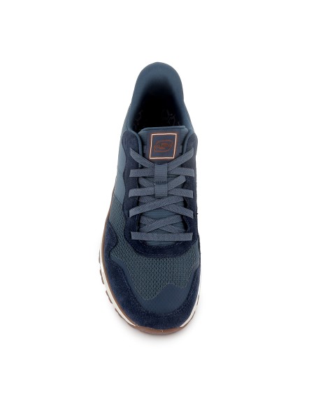 Deportivas piel Slip-Ins y Memory Foam hombre azul