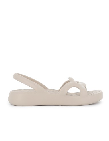 Sandalia blanda y extralight pala diseño circulares mujer beige