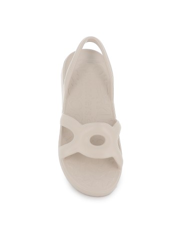Sandalia blanda y extralight pala diseño circulares mujer beige
