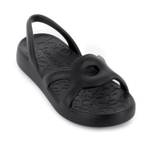 Sandalia blanda y extralight pala diseño circulares mujer negra 2