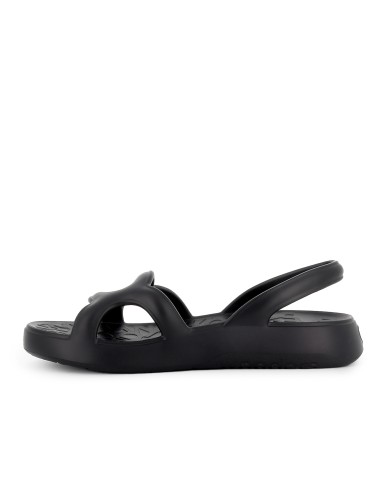 Sandalia blanda y extralight pala diseño circulares mujer negra