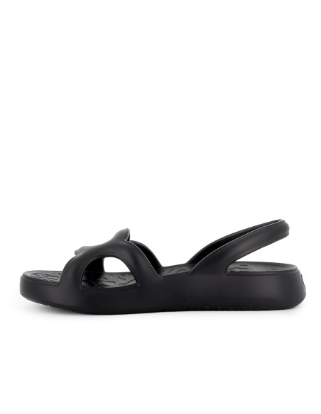 Sandalia blanda y extralight pala diseño circulares mujer negra