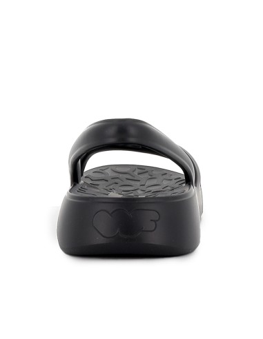 Sandalia blanda y extralight pala diseño circulares mujer negra