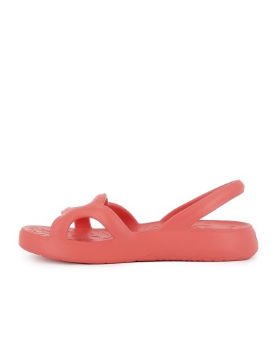 Sandalia blanda y extralight pala diseño circulares mujer coral