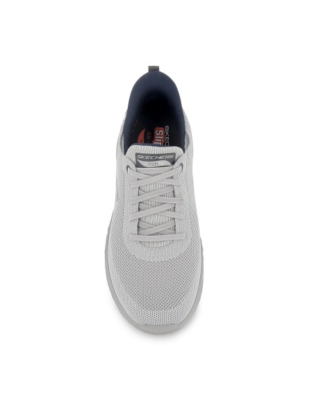 Deportivas vegana cordones comoda con Slip-Ins hombre gris