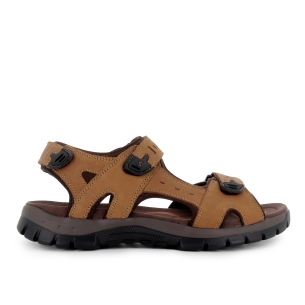 Sandalia californiana piel velcros trekking hombre camel