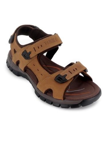 Sandalia californiana piel velcros trekking hombre camel