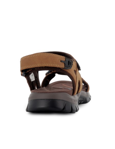 Sandalia californiana piel velcros trekking hombre camel