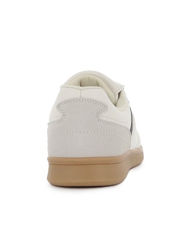 Deportivas retro solapa vista con cierre de cordones hombre beige