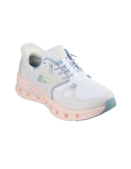 Zapato sport vegano slip-ins con cordones mujer blanco