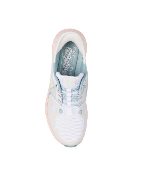 Zapato sport vegano slip-ins con cordones mujer blanco