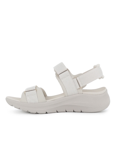 Sandalia deportiva vegana diseño tiras con velcros mujer blanca