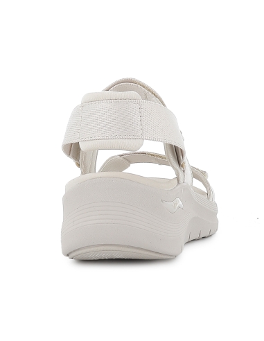 Sandalia deportiva vegana diseño tiras con velcros mujer blanca