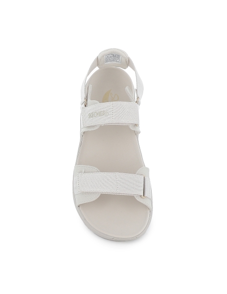 Sandalia deportiva vegana diseño tiras con velcros mujer blanca