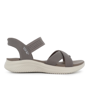 Sandalia veggie diseño tiras cruzadas mujer taupe