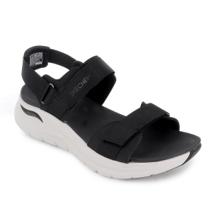 Sandalia deportiva vegana diseño tiras con velcros mujer negro 2