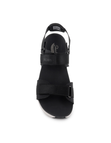 Sandalia deportiva vegana diseño tiras con velcros mujer negro