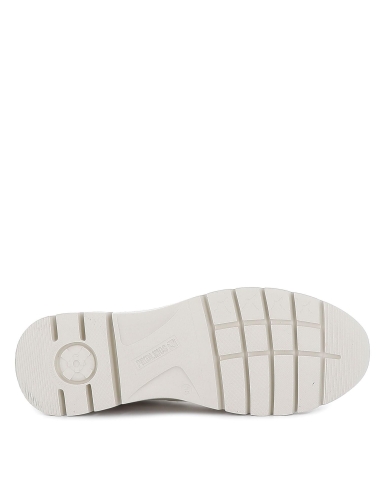 Deportivo mujer comodo piel cordones elásticos beige