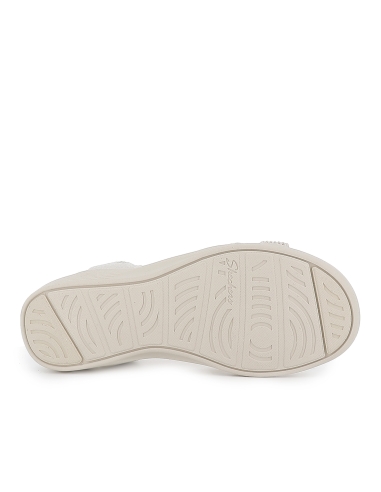 Sandalia slip-ins diseño tiras cruzadas elasticas mujer blancas