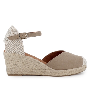Alpargatas de yute napa hebilla mujer dorado