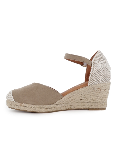 Alpargatas de yute napa hebilla mujer dorado