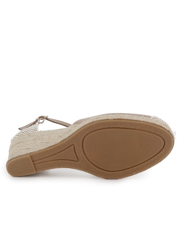 Alpargatas de yute napa hebilla mujer dorado