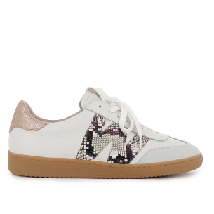 Deportiva piel con print serpiente