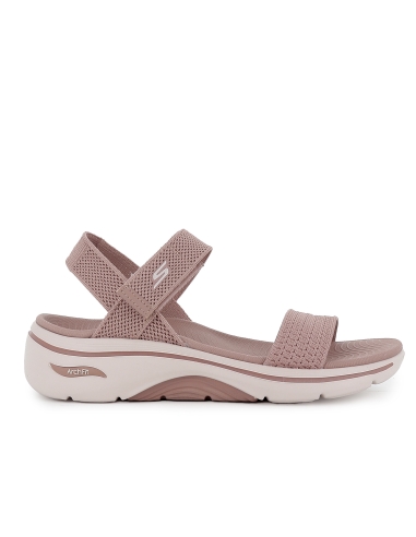 Sandalia deportiva vegana con velcro mujer rosa