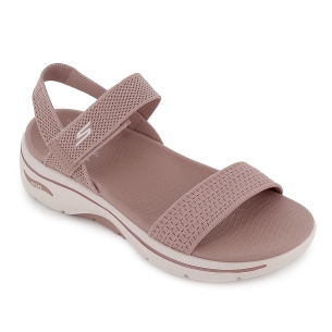 Sandalia deportiva vegana con velcro mujer rosa 2